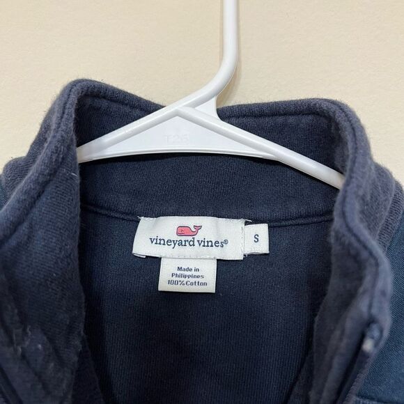 Vineyard Vines Navy Blue Quarter Zip Sweater Small Half Zip - Picture 4 of 10